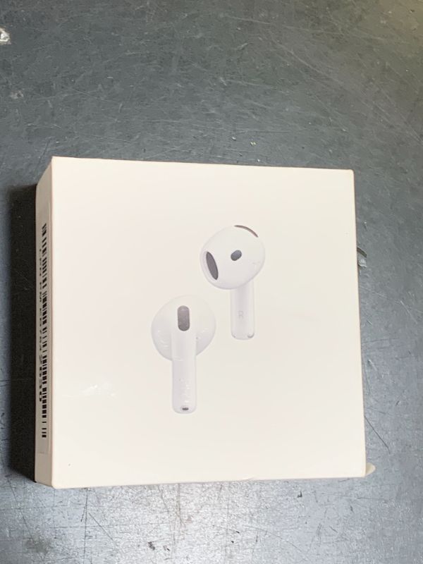 Photo 1 of Apple AirPods 4 Wireless Earbuds, Bluetooth Headphones, with Active Noise Cancellation, Adaptive Audio, Transparency Mode, Personalized Spatial Audio, USB-C Charging Case, Wireless Charging, H2 Chip