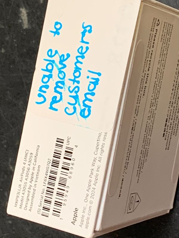 Photo 1 of Apple AirPods 4 Wireless Earbuds, Bluetooth Headphones, with Active Noise Cancellation, Adaptive Audio, Transparency Mode, Personalized Spatial Audio, USB-C Charging Case, Wireless Charging, H2 Chip