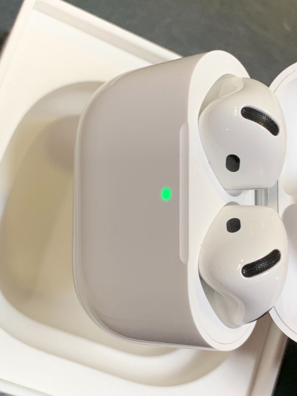 Photo 1 of Apple AirPods 4 Wireless Earbuds, Bluetooth Headphones, with Active Noise Cancellation, Adaptive Audio, Transparency Mode, Personalized Spatial Audio, USB-C Charging Case, Wireless Charging, H2 Chip
