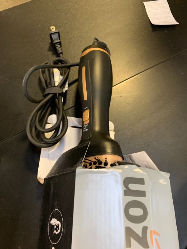 Photo 1 of Hot Air Hair Blow Dryer Brush - 3 in 1 Negative Ionic Hairdryer Blowout Brush for Drying Straightening Volumizing - 60mm Oval Barrel fit All Hair Types - Salon Style, Smooth, Frizz-Free Results