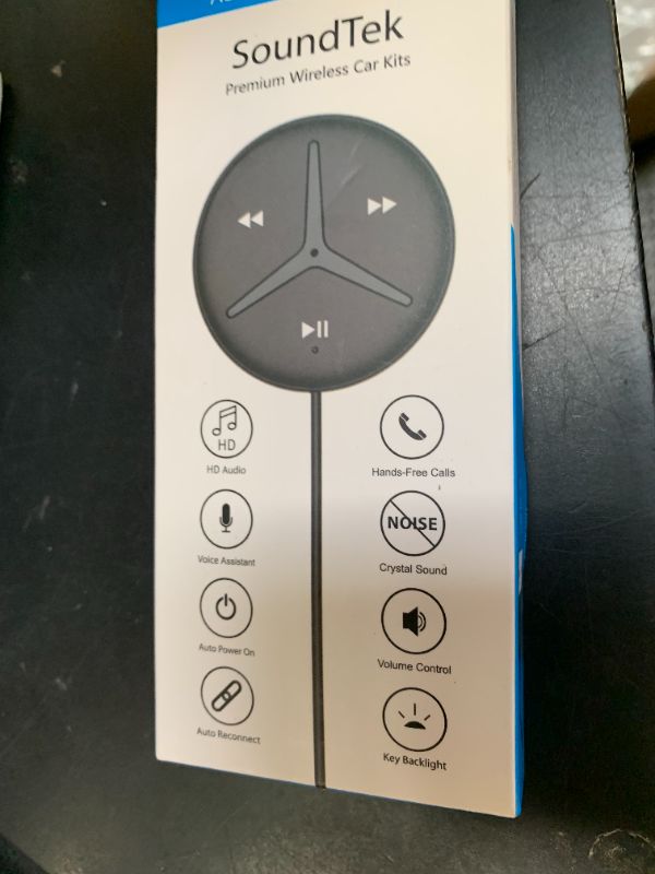 Photo 1 of Aston Innovations SoundTek A1+ Bluetooth Car Kit with AAC for Music Streaming Handsfree Calls,Aux Bluetooth Adapter for Car/Home Stereo,Built-in Noise Isolator & MIC,Auto On/Off