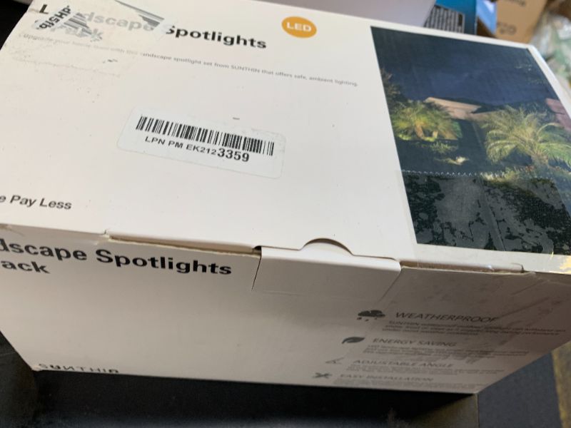 Photo 1 of SUNTHIN Outdoor Landscape Lighting, 8 Pack LED Spot Lights Kit for Garden, Yard, House, Lawn, Tree, Flags, Fence Use, Warm White, IP65 Waterproof