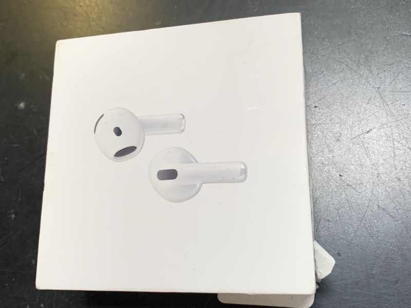 Photo 1 of Apple AirPods 4 Wireless Earbuds, Bluetooth Headphones, with Active Noise Cancellation, Adaptive Audio, Transparency Mode, Personalized Spatial Audio, USB-C Charging Case, Wireless Charging, H2 Chip