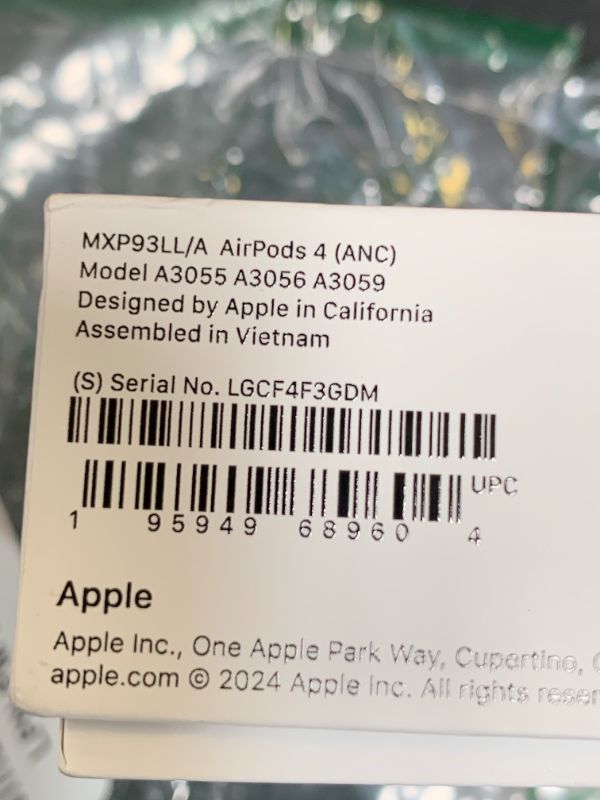 Photo 1 of Apple AirPods 4 Wireless Earbuds, Bluetooth Headphones, with Active Noise Cancellation, Adaptive Audio, Transparency Mode, Personalized Spatial Audio, USB-C Charging Case, Wireless Charging, H2 Chip