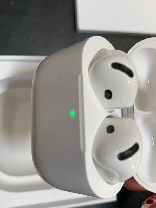 Photo 1 of Apple AirPods 4 Wireless Earbuds, Bluetooth Headphones, with Active Noise Cancellation, Adaptive Audio, Transparency Mode, Personalized Spatial Audio, USB-C Charging Case, Wireless Charging, H2 Chip