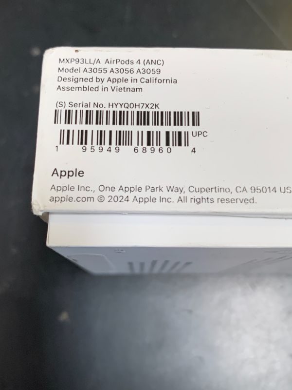 Photo 1 of Apple AirPods 4 Wireless Earbuds, Bluetooth Headphones, with Active Noise Cancellation, Adaptive Audio, Transparency Mode, Personalized Spatial Audio, USB-C Charging Case, Wireless Charging, H2 Chip