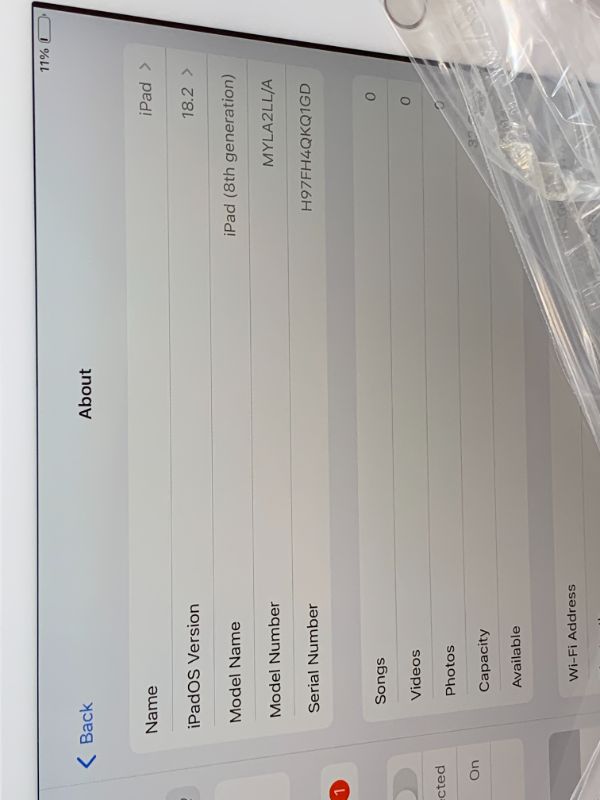 Photo 1 of Apple 2020 iPad 10.2-inch, WiFi, 32GB - Silver (Renewed Premium)