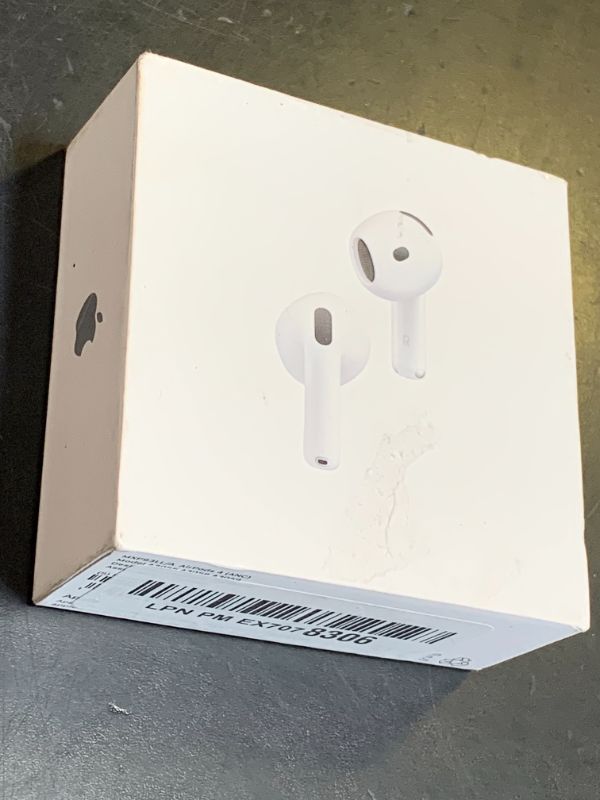 Photo 1 of Apple AirPods 4 Wireless Earbuds, Bluetooth Headphones, with Active Noise Cancellation, Adaptive Audio, Transparency Mode, Personalized Spatial Audio, USB-C Charging Case, Wireless Charging, H2 Chip