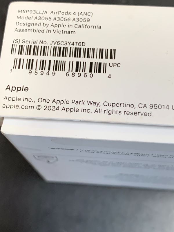 Photo 1 of Apple AirPods 4 Wireless Earbuds, Bluetooth Headphones, with Active Noise Cancellation, Adaptive Audio, Transparency Mode, Personalized Spatial Audio, USB-C Charging Case, Wireless Charging, H2 Chip