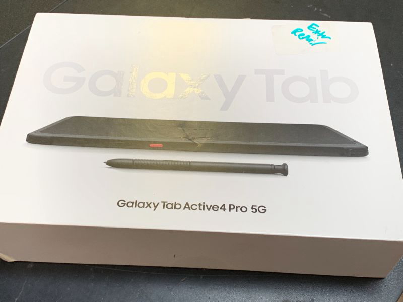 Photo 1 of SAMSUNG Galaxy TabActive4 Pro 10.1” 128GB 5G Android Work Tablet, LTE Unlocked, 6GB RAM, Rugged Design, Sensitive Touchscreen, Long-Battery Life-for Workers, SM-T638UZKEN14, Black