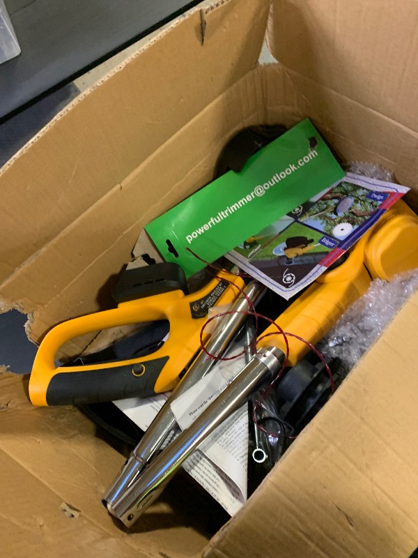 Photo 1 of 20000 RPM(4.0AhX1) Electric Weed Wacker,Dual-Durable-Line,Metal Blades,Wheel,4-in-1 Battery Powered Weed Eater Cordless+String Trimmer+Edger Lawn Tool+Brush Cutter,Weed Whacker,Weed Trimmer Lawn