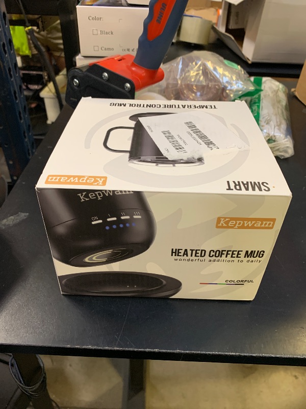 Photo 1 of Kepwam Heated Coffee Mug T1-14oz Fast Heating & Longer Battery Life Self Heating Coffee Mug Hot to 149? - Touch & App Controlled Mug Coffee and Hot Beverage Warmer, Gifts for Women and Men