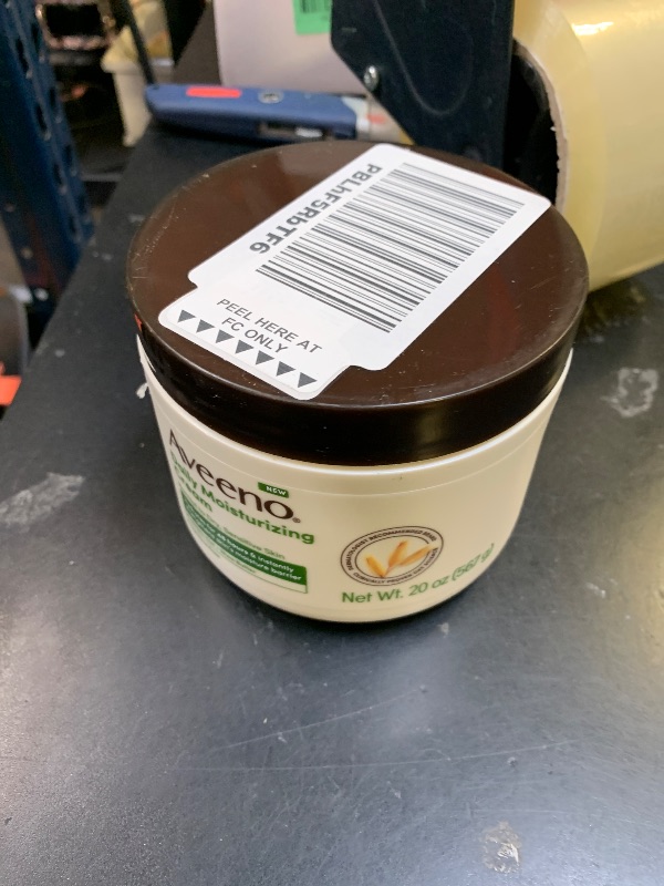 Photo 1 of Aveeno Daily Moisturizing Cream with Prebiotic Oat & Shea Butter for Body, Face & Hands Moisturizer Cream, Hydrates Normal to Dry, Sensitive Skin, Fragrance Free, Non-Comedogenic, 20 oz