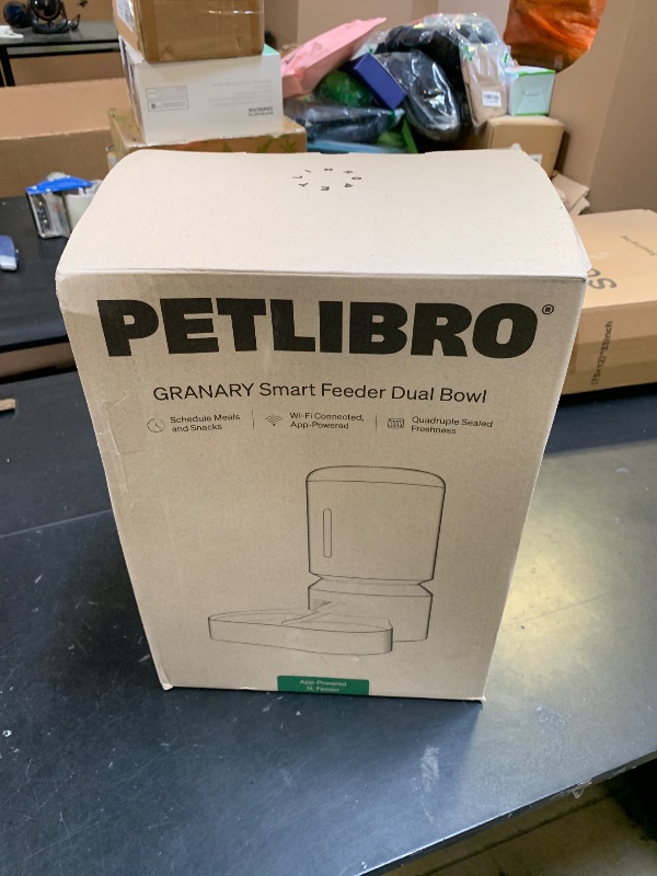 Photo 1 of PETLIBRO Automatic Cat Feeder for 2 Cats, 5G&2.4G WiFi Pet Feeders, 5L Programmable Cat Food Dispenser with Airtight Lock-Fresh Technology, Dual Stainless Steel Bowls, Low Food Sensor
