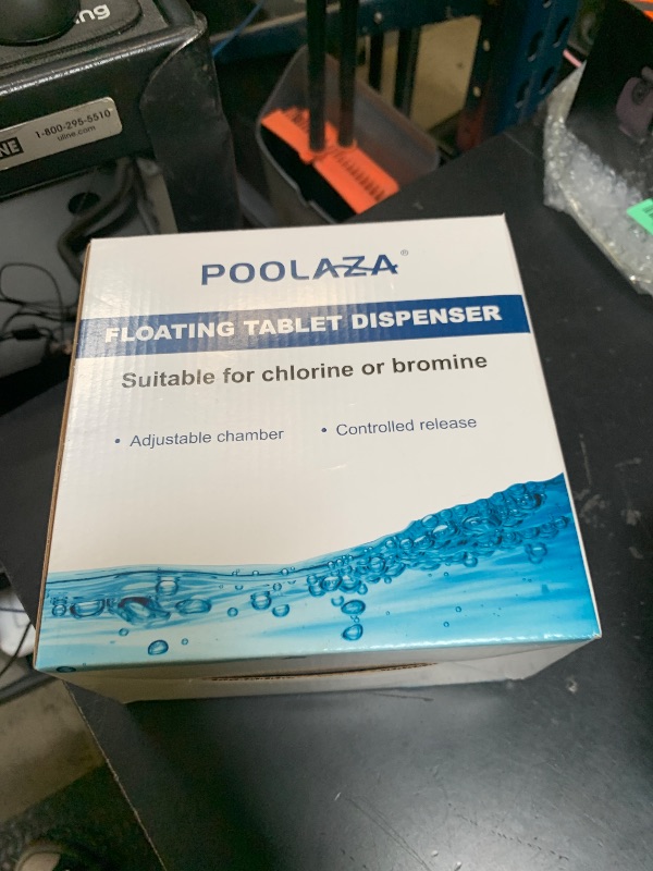 Photo 1 of POOLAZA Premium Quality Floating Chlorine Dispenser - Larger Capacity Pool Floater Compatible with Bromine & Chlorine