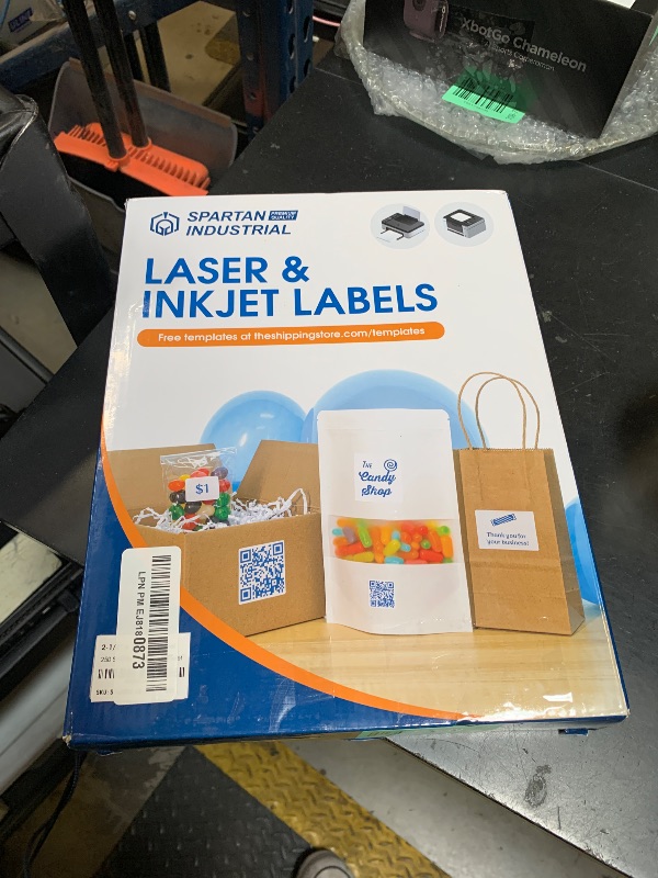Photo 1 of 2 1/2" X 1 9/16" Matte White Printable Labels Compatible with Inkjet and Laser Printers - 250 Sheets, 4500 Small Stickers for Addresses, Barcodes, and Product Labeling - Spartan Industrial