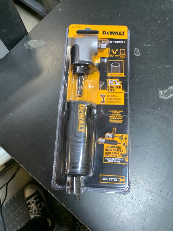 Photo 1 of DEWALT FLEXTORQ Right Angle Drive Attachment, 1/4 Inch (DWAMRA14FT)