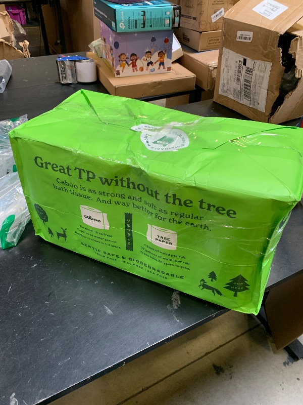 Photo 1 of Caboo Tree Free Toilet Paper, Septic Safe Bath Tissue, Soft 2 Ply Sheets, 300 Sheets Per Roll, 16 Double Rolls