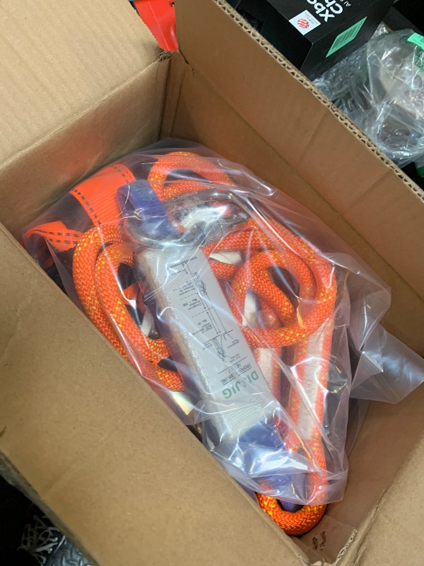 Photo 1 of DIJJIG Safety Harness Fall Protection Kit Full Body Roofing Harnesses With Internal Shock Absorbing Lanyard, Orange Safety Harness For Construction OSHA/ANSI Compliant