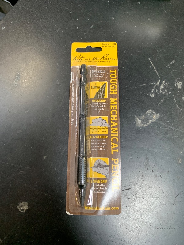 Photo 1 of Rite in the Rain Weatherproof Mechanical Pencil, Black Barrel, 1.3mm Black Lead (No. BK13)