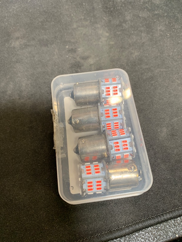 Photo 1 of iFunyLED 4PCS 1156 LED Bulb Back Up Reverse Light 12V Super Bright 1141 1003 BA15S LED Replacement Light Kit Set for Car Back Up Reverse Tail Brake Turn Signal Lights - Brilliant Red