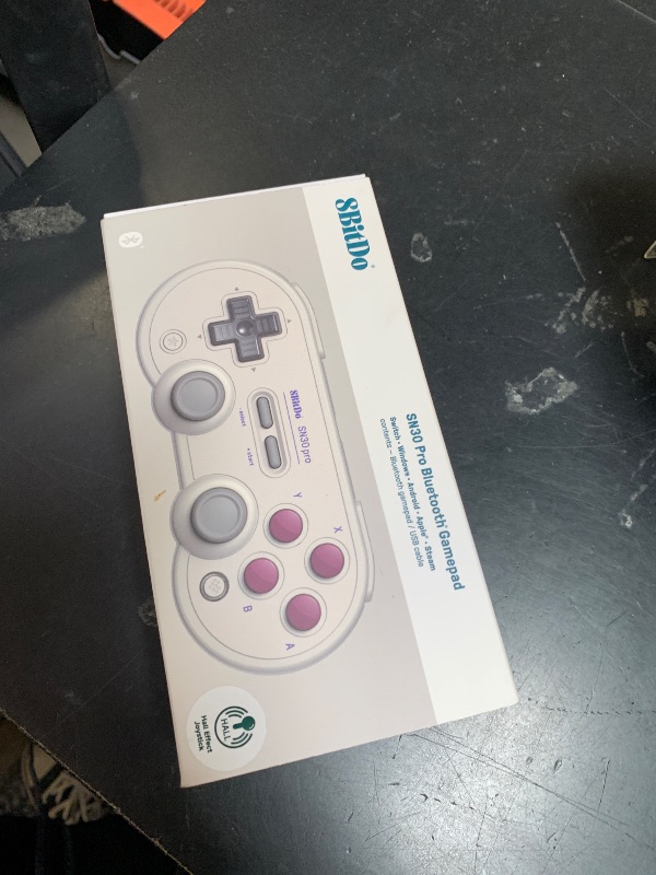 Photo 1 of 8Bitdo Sn30 Pro Wireless Bluetooth Controller, Hall Effect Joystick Update, Retro Gamepad for Switch/Switch 2, PC, Steam Deck, Android, Raspberry PI, iPhone, iPad, macOS and Apple TV (G Classic Edition)