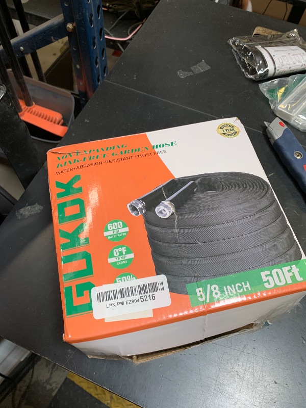 Photo 1 of GUKOK Garden Hose, Lightweight, Ultra Flexible, Durable, Kink-Free Garden Hose, RV, Marine and Camper Hose (50 FT)