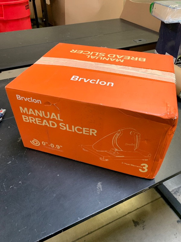 Photo 1 of Manual Bread Slicer for Homemade Sourdough Bread, Adjustable Thickness&Evenly Slicing, Hand Crank Bread Slicer with Scale Line and Suction Cup, Serrated Blade Design, Patent:USD105861