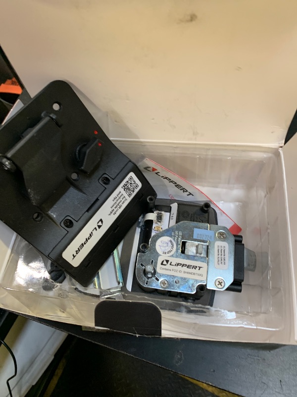 Photo 1 of Lippert Keyless RV Door Lock with 60' Bluetooth Range, Lighted Keypad Buttons, 3 Battery Modes, Aluminum Construction, Black Powder-Coated Finish, Right-Hand Latch Configuration - 2022119636