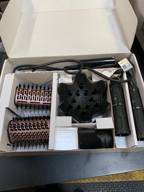 Photo 1 of Shark Hair Dryer | FlexStyle Hair Styling System | Portable & Powerful Blow Dryer Brush | Hair Curler & Volumizer | 6 Styling Tools Included | Best for All Hair Types | Black | HD440BK