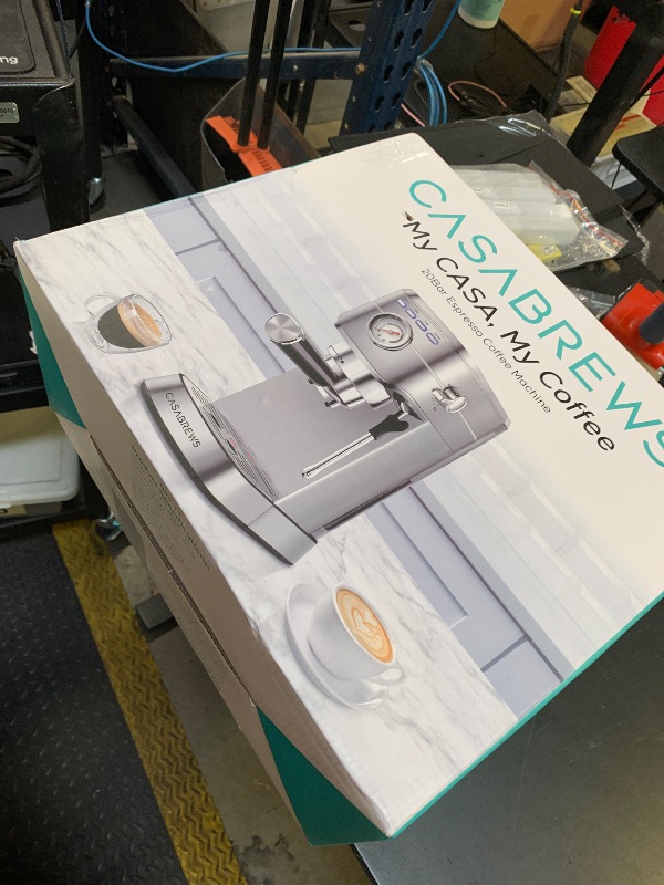 Photo 1 of CASABREWS CM5418 Espresso Machine 20 Bar, Compact Espresso Maker with Steam Milk Frother, Stainless Steel Coffee Machine with 34oz Removable Water Tank for Cappuccino, Latte, Silver