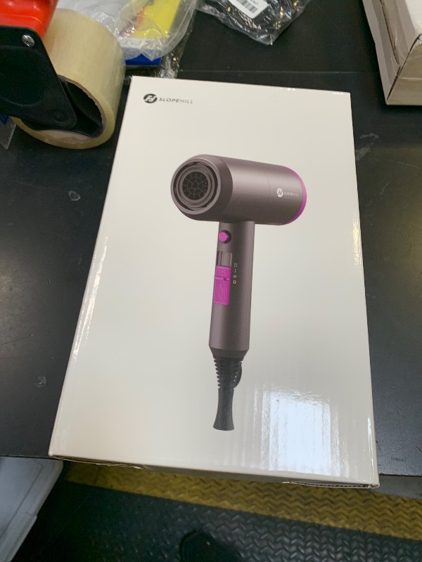 Photo 1 of slopehill Professional Ionic Hair Dryer, Powerful 1800W Fast Drying Low Noise Blow Dryer with 2 Concentrator Nozzle 1 Diffuser Attachments for Home Salon Travel (Mocha Mousse)