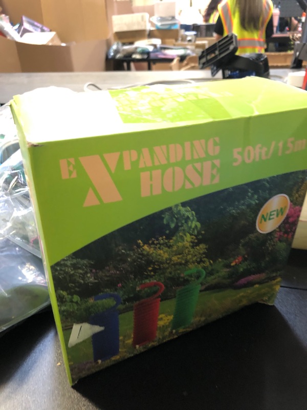 Photo 1 of 50 ft Expandable Garden Hose, 2025 New Ultra Lightweight Kink Free Flexible Water Hose 50ft, 10 Pattern Spray Nozzle, Leak-Proof Solid Brass Fittings, High-Density Outer Fabric & Durable Inner Core