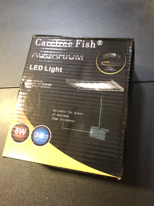 Photo 1 of Carefree Fish Aquarium LED Light USB 5V RGBW 5730 Timmer 5~10Gal Fish Tank Clip Light 10 Brightness Levels 8W with USB Port (Include Power Adapter)
