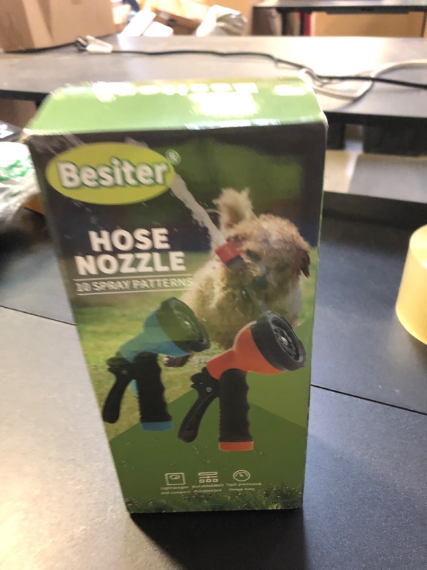 Photo 1 of Besiter Garden Hose Nozzle Sprayer: 2 Pack 10 Watering Patterns Spray Nozzles Heavy Duty Hose Head Hose Attachment