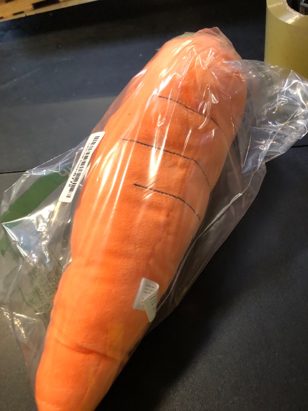Photo 1 of Pet Lou 00499 Carrot Shaped Dog Toy, 15-inches, Orange