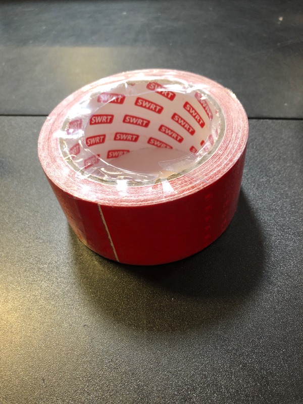 Photo 1 of SWRT 2 Inch X 30 FT Reflective Tape Outdoor Waterproof DOT-C2 Fade Resistant Red Reflective Tape Strong Adhesive Safety Warning Tape Reflector Conspicuity Tape for Trailer Trucks Bikes