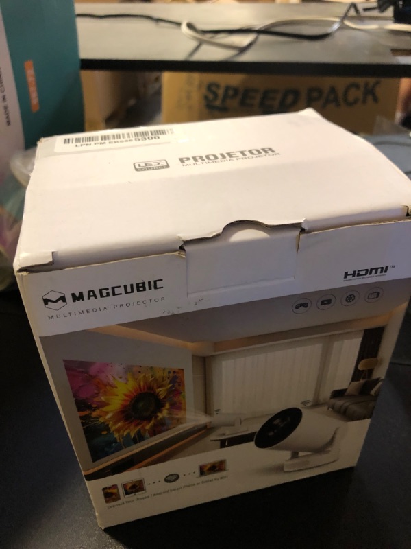 Photo 1 of Magcubic Mini Projector 4K support with WiFi 6 and Bluetooth 5.4, 5w Soundbase Speaker, Auto Vertical Keystone 180°Rotatable Portable Proyector for Home Bedroom Outdoor HY300Pro+