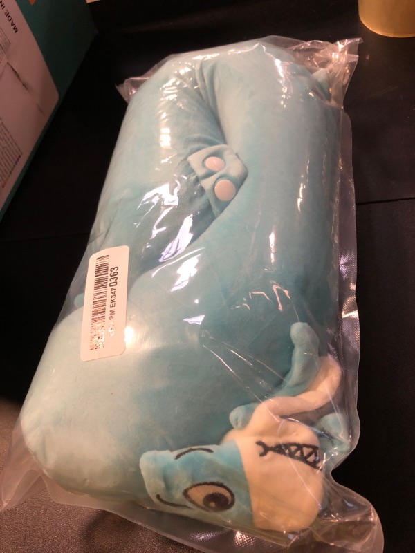 Photo 1 of Sexysamba Cartoon Headrest & Neck Pillow for Kids Boys & Girls, Teens, Travel Accessories for Airplane, Car, Recline, Memory Foam Cute Travel Pillow with Sleep Eye Mask - Shark