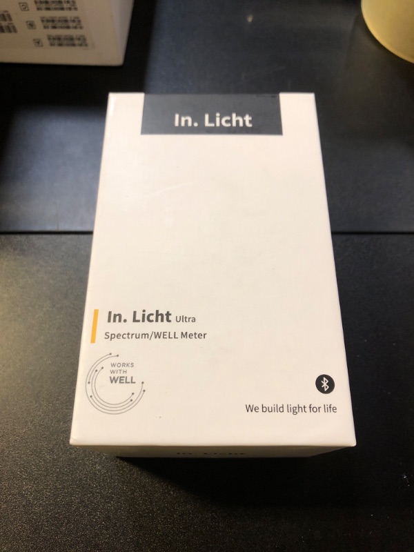Photo 1 of In.Licht Ultra Well Certified Human-Centric Handheld Health Light Meter – Measures EML, CS, CCT, LUX, CRI, Rf & Rg, Flicker Index | Lightweight Lux Meter & Spectrometer for Light Designers (Black)
