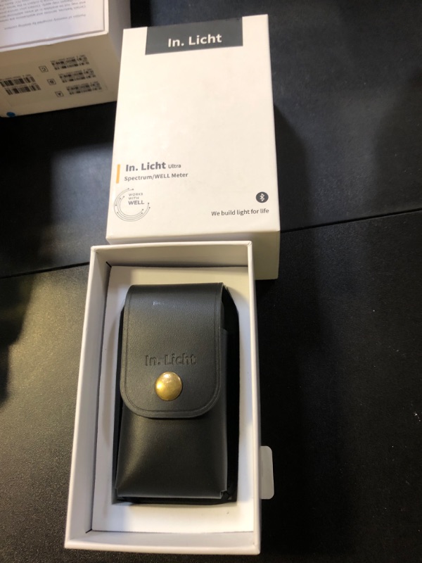 Photo 1 of In.Licht Ultra Well Certified Human-Centric Handheld Health Light Meter – Measures EML, CS, CCT, LUX, CRI, Rf & Rg, Flicker Index | Lightweight Lux Meter & Spectrometer for Light Designers (Black)