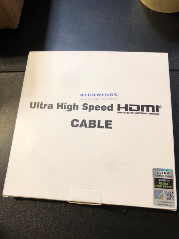 Photo 1 of Highwings 8K@60 HDMI Cable 10FT/3M, 48Gbps 2.1 High Speed HDMI Braided Nylon 4K120 144Hz RTX 3090 eARC HDR10 4:4:4 HDCP 2.2&2.3 Compatible for PS5, PS4, UHD TV and PC