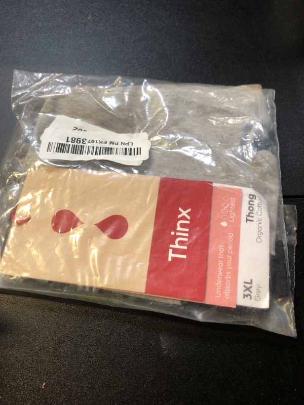 Photo 1 of Thinx Thong Period Underwear | Menstrual Underwear | Period Panties Grey