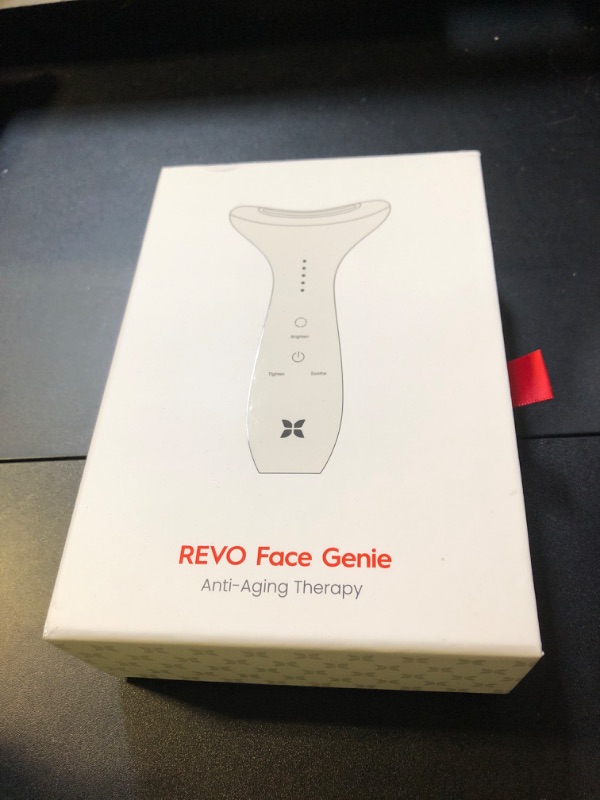 Photo 1 of REVO Genie | Face & Neck Beauty Massager with Ultra Powerful LEDs for Wrinkles, Fine Lines, Puffy Skin, Uneven Skin Tone, Lymphatic Drainage, Lifting & Firming Facial Sculpting Tool with Light Therapy