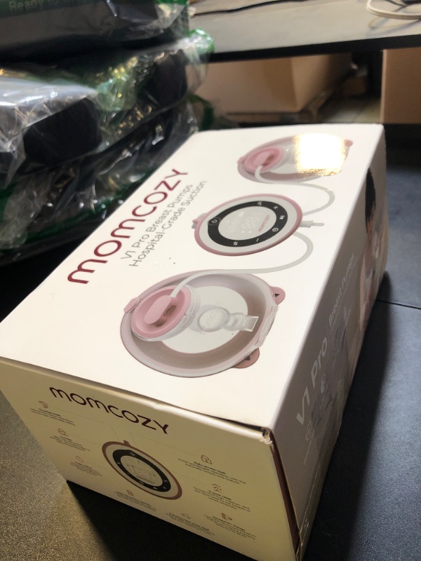 Photo 1 of Momcozy Breast Pump V1 Pro Hospital-Grade, Hands-Free & Portable Wearable Pump, Upgraded Electric Pump with 3 Fine-Tuned Rhythms|15 Levels, Come with Leak-Proof DoubleFit Flange, Cozy Red.