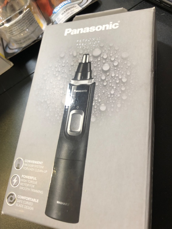 Photo 1 of Panasonic Ear and Nose Hair Trimmer for Men with Vacuum Cleaning System, Powerful Motor and Dual-Edge Blades for Smoother Cutting, Wet/Dry – ER-GN70-K (Black)