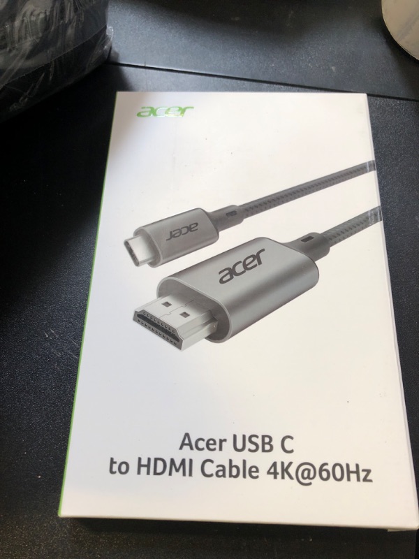 Photo 1 of Acer USB C to HDMI Cable for Home Office 6.6FT (4K@60Hz), High-Speed Type C to HDMI 2.0 Braided Cord, Thunderbolt 4/3 Compatible with MacBook, iPhone 16/15 Pro/Max, iMac, iPad Pro, Galaxy S24, Surface