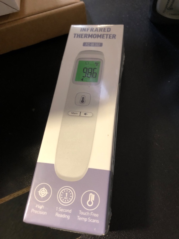 Photo 1 of No-Touch Thermometer for Adults and Kids, Accurate Digital Baby Thermometer, Fever Alarm & Silent Mode, 2 in 1 Forehead & Object Mode