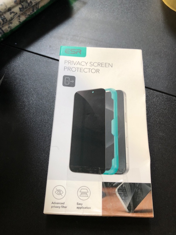 Photo 1 of ESR 3 Pack for iPhone 16 Pro Privacy Screen Protector, Anti-spy Tempered-Glass Privacy Screen Protector with Easy Installation Tool, Micro-Curved Edges, Case Friendly