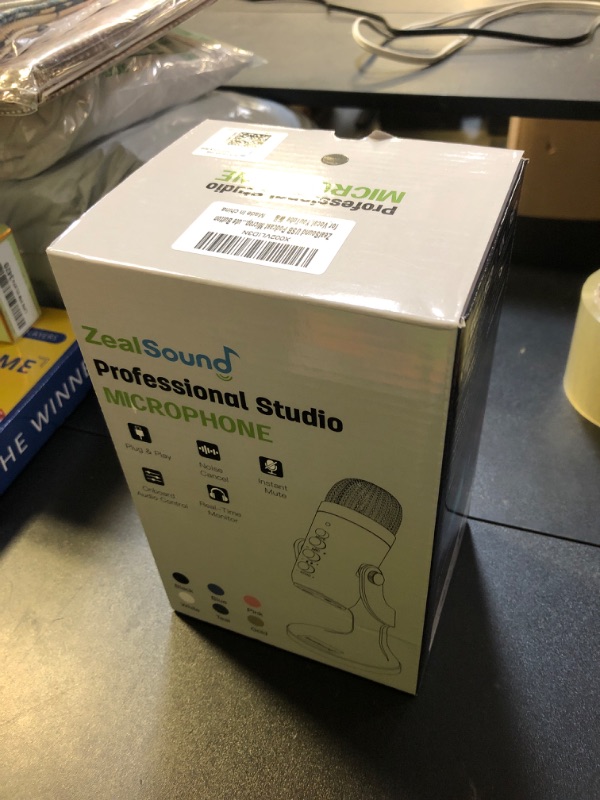 Photo 1 of ZealSound USB Microphone,Condenser Computer PC Mic,Plug&Play Gaming Microphones for PS 4&5.Headphone Output&Volume Control,Mic Gain Control,Mute Button Vocal,YouTube Podcast on Mac&Windows(Black)